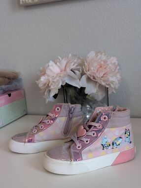 Ground Up Bluey Bingo Pink Size 9 Glitter Sparkle High Top Zip Up Sneakers